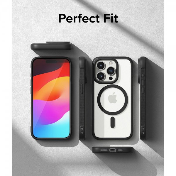 Ringke iPhone 15 Pro Cover Fusion Bold Magnetisk Mat Sort