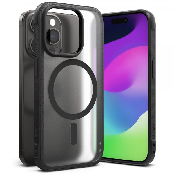 Ringke iPhone 15 Pro Cover Fusion Bold Magnetisk Mat Sort