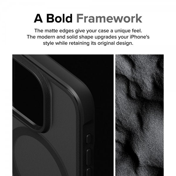 Ringke iPhone 15 Pro Cover Fusion Bold Magnetisk Mat Sort