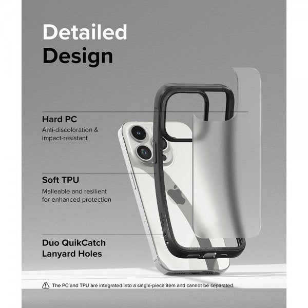Ringke iPhone 15 Pro Cover Fusion Bold Mat Sort