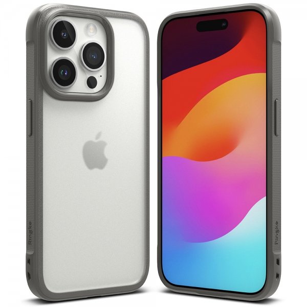 Ringke iPhone 15 Pro Cover Fusion Bold Matgrå