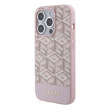 Guess iPhone 15 Pro Cover G Cube MagSafe Rosa