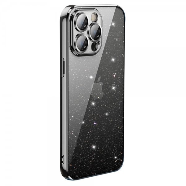 X-Level iPhone 15 Pro Cover Glitter Transparent Sort