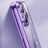 X-Level iPhone 15 Pro Cover Glitter Transparent Sort