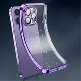 X-Level iPhone 15 Pro Cover Glitter Transparent Sort