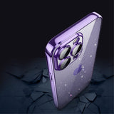 X-Level iPhone 15 Pro Cover Glitter Transparent Sort