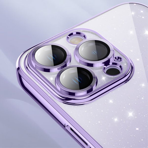 X-Level iPhone 15 Pro Cover Glitter Transparent Sort
