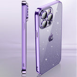 X-Level iPhone 15 Pro Cover Glitter Transparent Sort