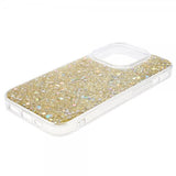 iPhone 15 Pro Cover Glitterpaljetter Guld