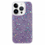 iPhone 15 Pro Cover Glitterpaljetter Lilla