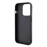 Karl Lagerfeld iPhone 15 Pro Cover Grip Stand Funktion Sort
