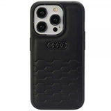 Audi iPhone 15 Pro Cover GT Synthetic Leather Sort