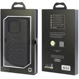 Audi iPhone 15 Pro Cover GT Synthetic Leather Sort