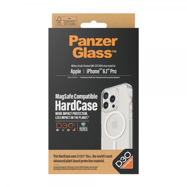 PanzerGlass iPhone 15 Pro Cover HardCase MagSafe D3O Transparent