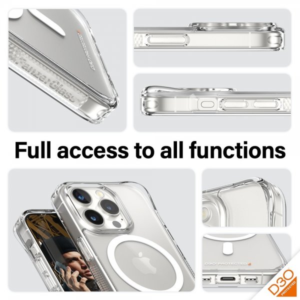 PanzerGlass iPhone 15 Pro Cover HardCase MagSafe D3O Transparent