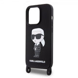 Karl Lagerfeld iPhone 15 Pro Cover Ikonik Crossbody Sort