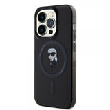 Karl Lagerfeld iPhone 15 Pro Cover Ikonik MagSafe Sort