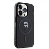 Karl Lagerfeld iPhone 15 Pro Cover Ikonik MagSafe Sort
