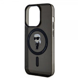 Karl Lagerfeld iPhone 15 Pro Cover Ikonik MagSafe Sort