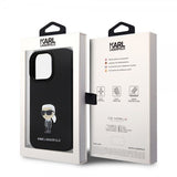 Karl Lagerfeld iPhone 15 Pro Cover Ikonik Metal Pin Sort
