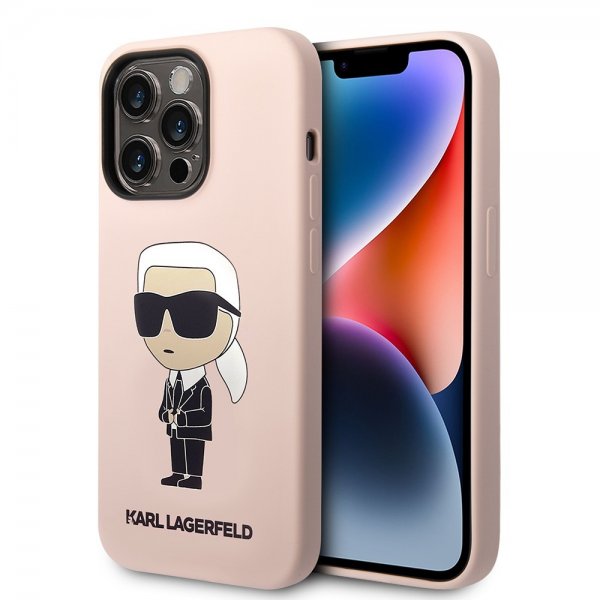 Karl Lagerfeld iPhone 15 Pro Cover Ikonik NFT Rosa