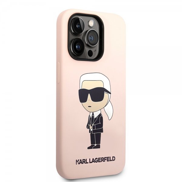 Karl Lagerfeld iPhone 15 Pro Cover Ikonik NFT Rosa