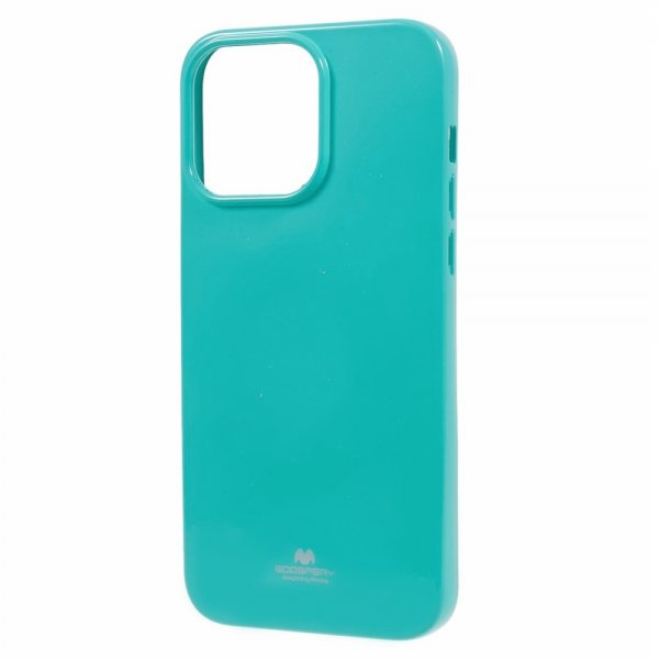 Mercury iPhone 15 Pro Cover Jelly Glitter Cyan