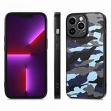 iPhone 15 Pro Cover Camouflage Blå