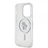 Karl Lagerfeld iPhone 15 Pro Cover Karl & Choupette Glitter MagSafe Transparent