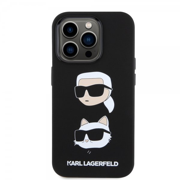 Karl Lagerfeld iPhone 15 Pro Cover Karl & Choupette Sort