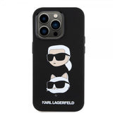 Karl Lagerfeld iPhone 15 Pro Cover Karl & Choupette Sort