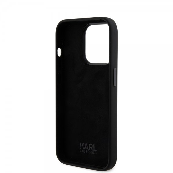 Karl Lagerfeld iPhone 15 Pro Cover Karl & Choupette Sort