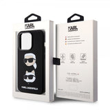 Karl Lagerfeld iPhone 15 Pro Cover Karl & Choupette Sort