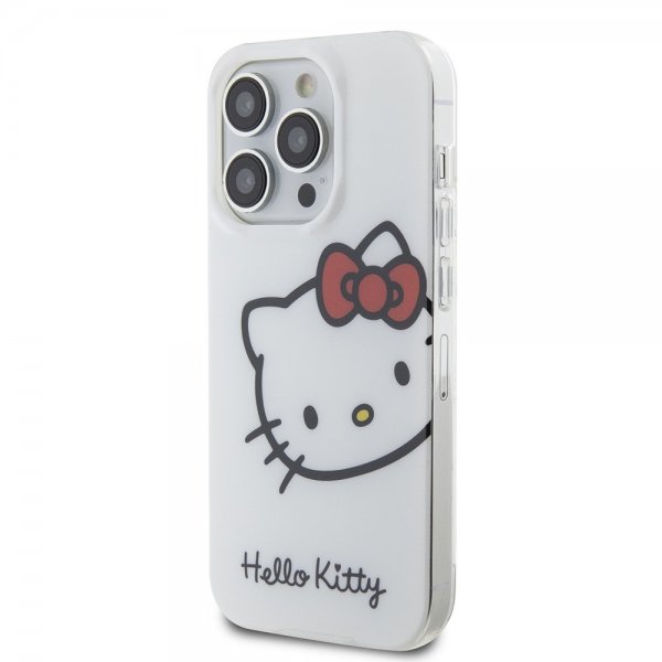 Hello Kitty iPhone 15 Pro Cover Kitty Logo Hvid