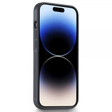 Lc.Imeeke iPhone 15 Pro Cover Kulfibertekstur Rød Stribe Sort