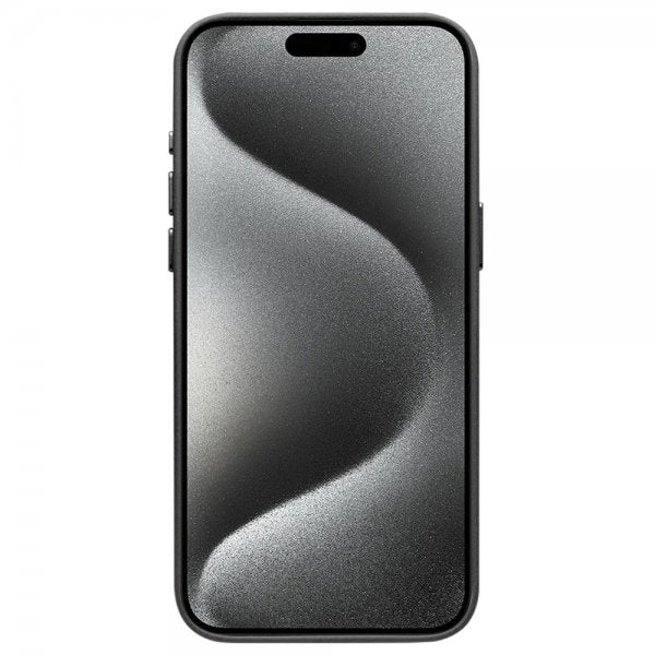 Qialino iPhone 15 Pro Cover Kunstlæder MagSafe Sort