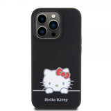 Hello Kitty iPhone 15 Pro Cover Flydende Silikone Sort