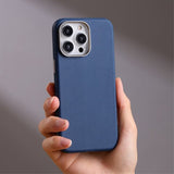 Joyroom iPhone 15 Pro Cover Litchi Pattern Series MagSafe Blå