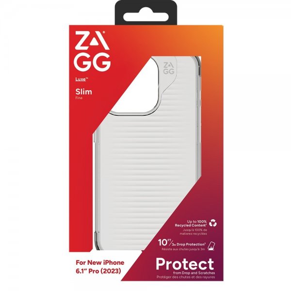 ZAGG iPhone 15 Pro Cover Luxe Transparent