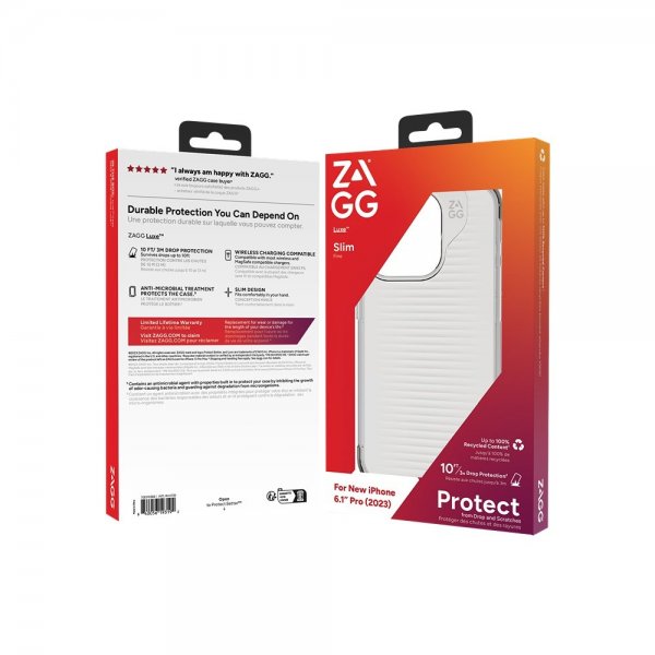 ZAGG iPhone 15 Pro Cover Luxe Transparent