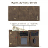 Dg.Ming iPhone 15 Pro Cover M1 Series Aftagelig Kortholder Kaffe