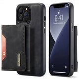 Dg.Ming iPhone 15 Pro Cover M2 Series Aftagelig Kortholder Sort