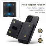Dg.Ming iPhone 15 Pro Cover M2 Series Aftagelig Kortholder Sort