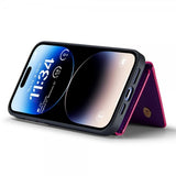 Dg.Ming iPhone 15 Pro Cover M3 Series Aftagelig Kortholder Glimmer Lilla