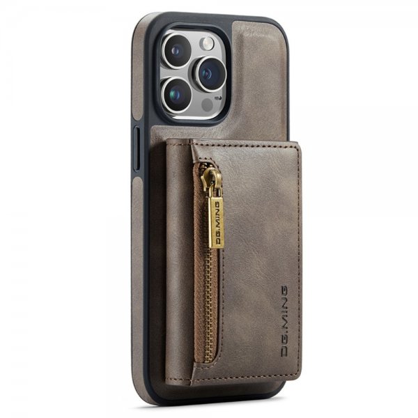 Dg.Ming iPhone 15 Pro Cover M5 Series Aftagelig Kortholder Kaffe