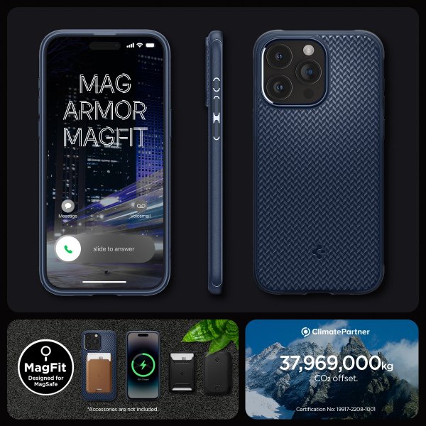 Spigen iPhone 15 Pro Cover Mag Armor MagFit Navy Blue