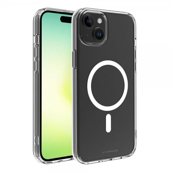 Vivanco iPhone 15 Plus Cover Mag Steady Transparent