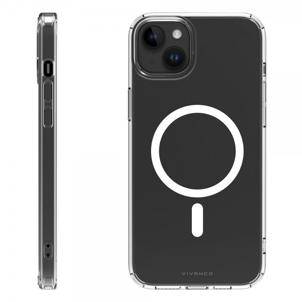 Vivanco iPhone 15 Plus Cover Mag Steady Transparent