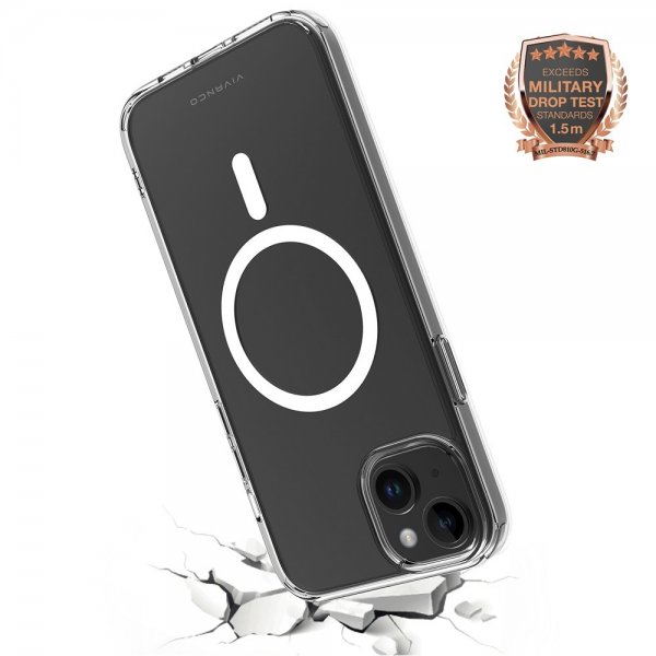 Vivanco iPhone 15 Plus Cover Mag Steady Transparent