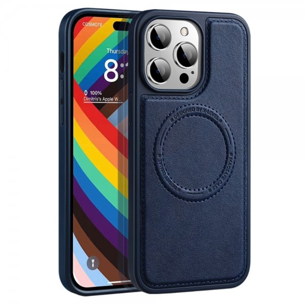 X-Level iPhone 15 Pro Cover MagSafe Denim Jakke Blå